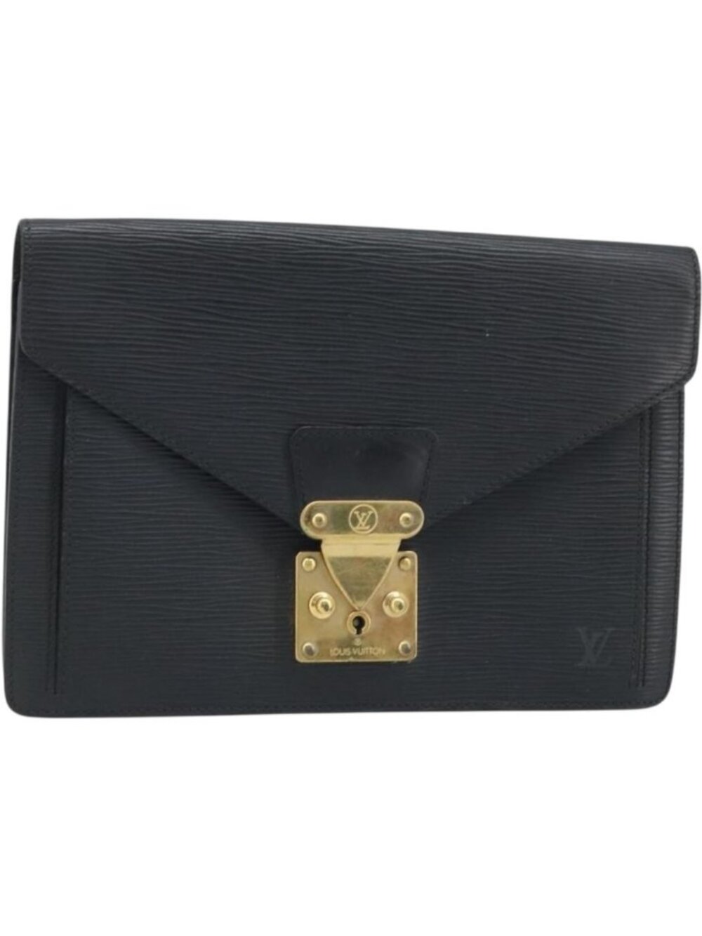 LOUIS VUITTON Epi Serie Dragonne Clutch Bag Black Noir M52612